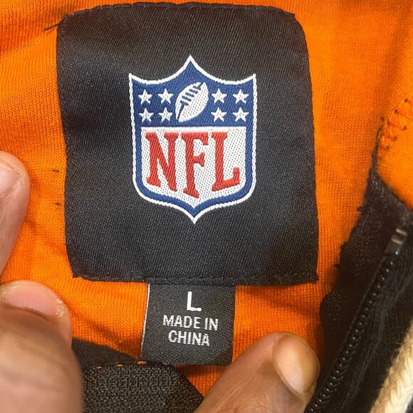 Cincinnati Bengals Hoodie Mens Large NFL Football Jacket Full Zip Sweater Hood - Picture 5 of 6